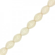 Czech Pinch beads 5x3mm Chalk white champagne luster 03000/14413